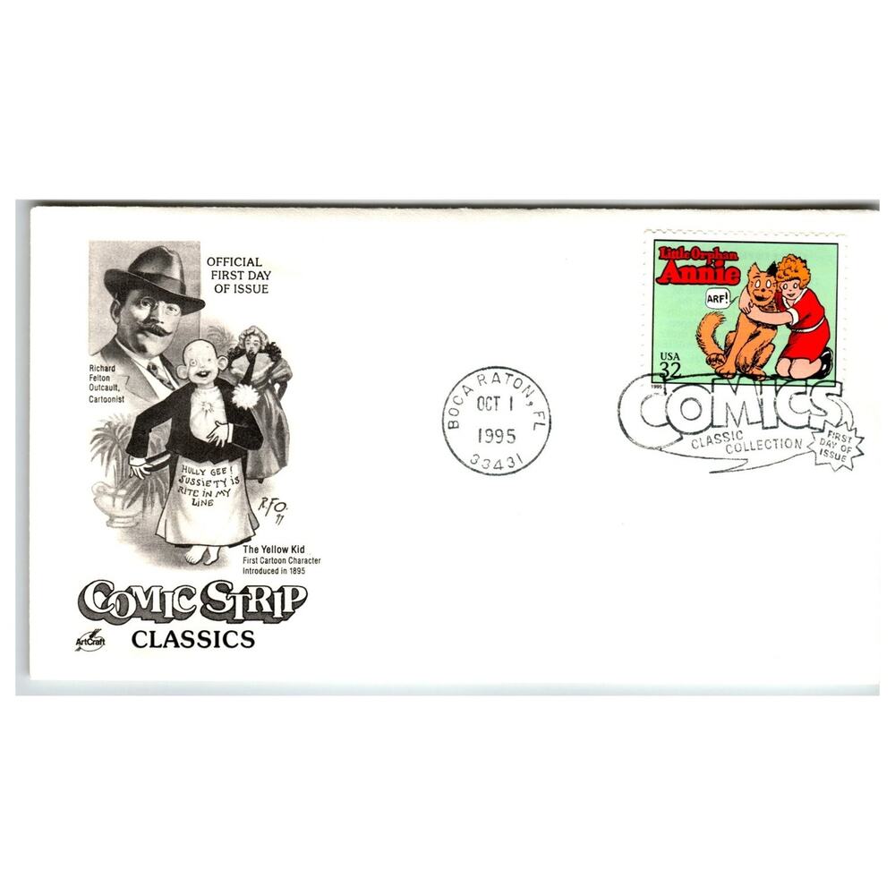 Scott #2976 Little Orphan Annie 1995 First Day Cover FDC ArtCraft